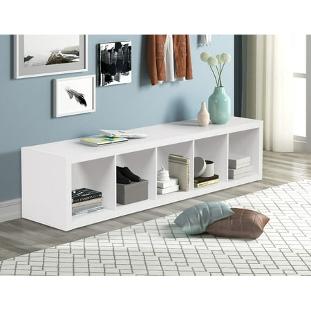 Better Homes & Gardens 5 Cube Storage Organizer -Textured White Finish