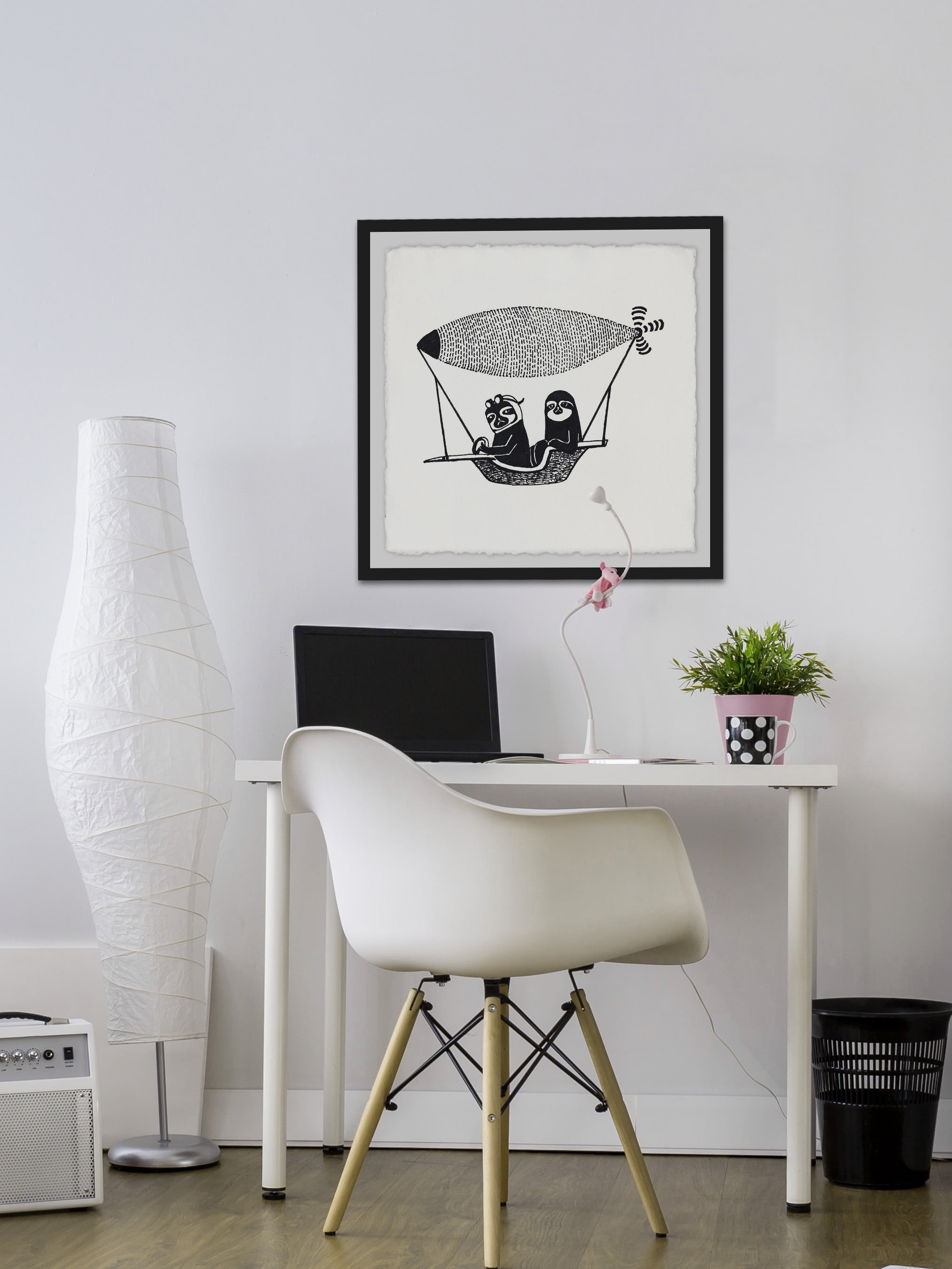 Sloth Flyers Framed Painting Print