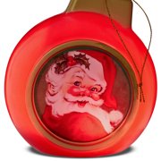 Mr. Christmas 5-inch Mini Santa Blow Mold Ornament, Red