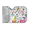 thumbnail image 2 of Kdxio Fun Animal with Unicorn Print Windshield Sun Shade, Foldable Sun Blocker for Car,Truck,SUV Automotive Interior Sun Protection,Reflective Shade for Front Windshield(Small), 2 of 7