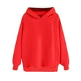 thumbnail image 5 of Casual Women’s Oversized Pullover Hoodie Sweatshirt Solid Color Loose Fit Long Sleeve Hooded Tops Fashion Streetwear for All Seasons, 5 of 6