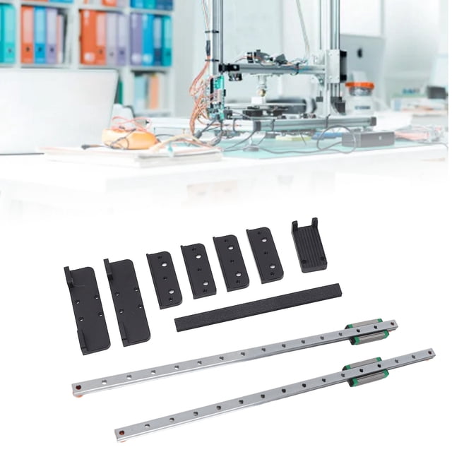Guía de los Ejes y Rail, Fily Instalacia Resistencia Al Desgaste Rail Deslizante lineal 2 piezas con 6 Controles Deslizantes para la impresora 3d