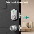 thumbnail image 6 of Keyless Entry Door Lock, Electronic Keypad Deadbolt, Keyed Entry, Auto Lock, Anti-Peeking Password, Easy Installation Design, Silver, 6 of 8