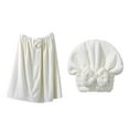 thumbnail image 1 of Ensemble de Peignoir Surdimensionné Ajustable pour Femmes avec Serviette en Poils Robe Portable avec Bande Élastique, 1 of 5