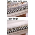thumbnail image 3 of Nvzi Cojines para silla de cocina de estilo europeo, cojín de asiento floral con lazo, lavable, para comedor, sala de estar, cocina, oficina (gris), 3 of 5
