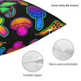 thumbnail image 3 of Pofeuu Bright Mushrooms Print Double-sided plush pillowcase Square Throw Pillow Covers Pillows Cover for Living Room Bedroom Sofa Couch Cushion Cover（No pillow core）-20"x20", 3 of 7