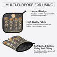 thumbnail image 3 of Yayeee Oven Mitts and Pot Holder Set of 2 Heat Resistant Kitchen Gloves Baking Hot Pad, Beige Halloween Skeleton, 3 of 5