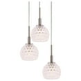 thumbnail image 2 of Woodbridge Lighting Elise 3-Light Clear Glass & Steel Cluster Pendant in Nickel, 2 of 5