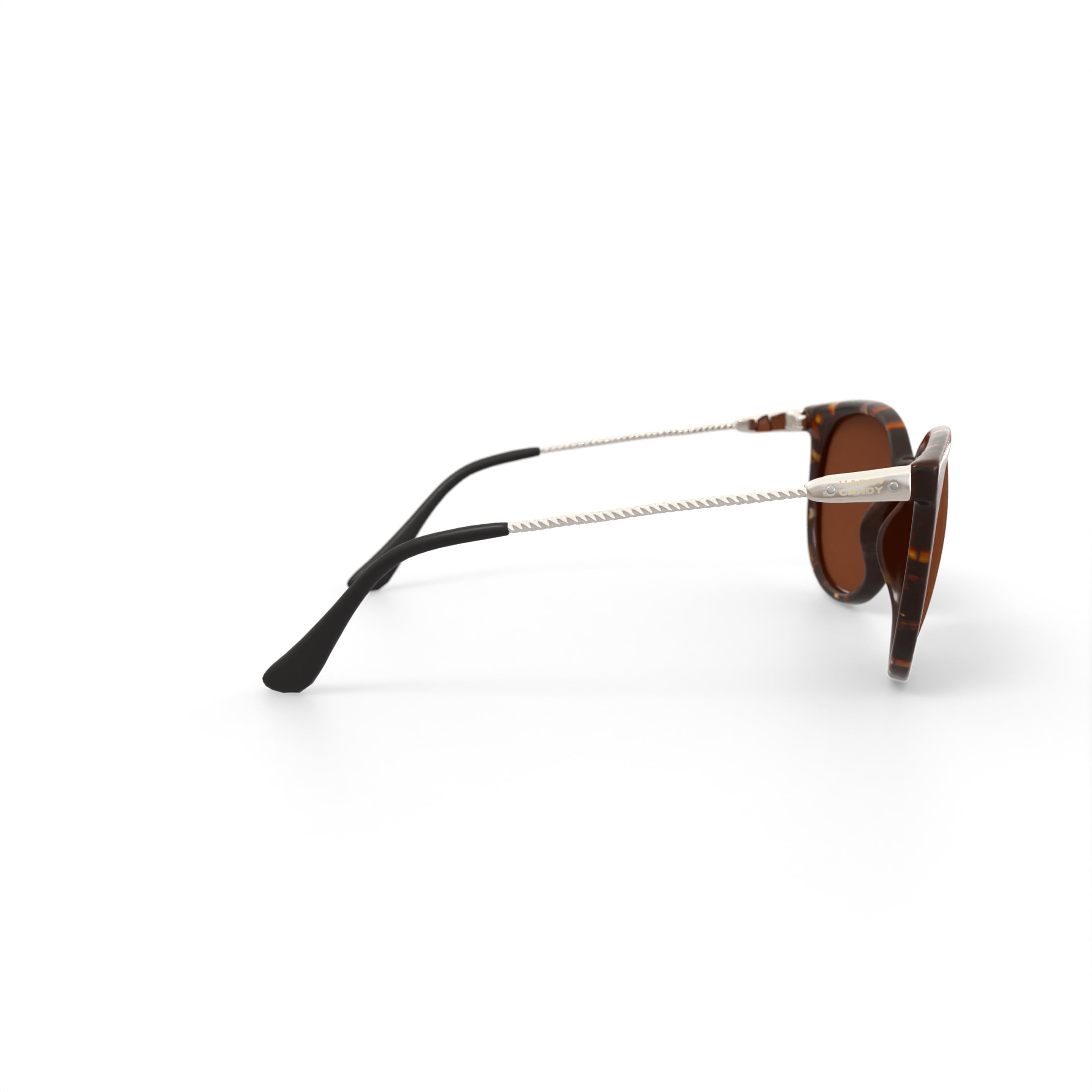 Hard Candy Womens Rx'able Sunglasses, Hs15, Dark Tortoise Patterned, 54-20-143, with Case