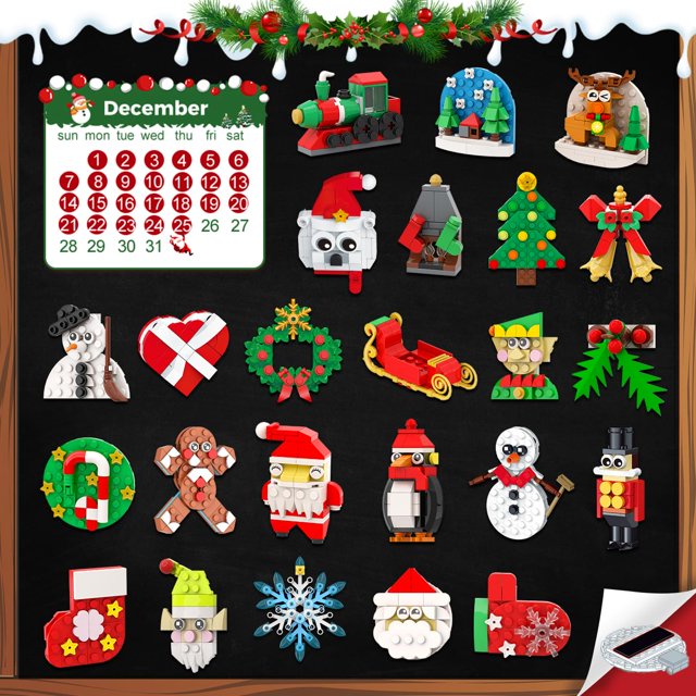 Juego de imanes navideños para nevera HOGOKIDS 2025 con calendario de adviento