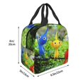 thumbnail image 5 of Lsque Pikmin Print Insulated Lunch Bag with Thick Aluminum Foil Lunch Tote Bag with Front Pocket for Men and Women, Ideal for Work, School, Picnics, and Travel, 5 of 8