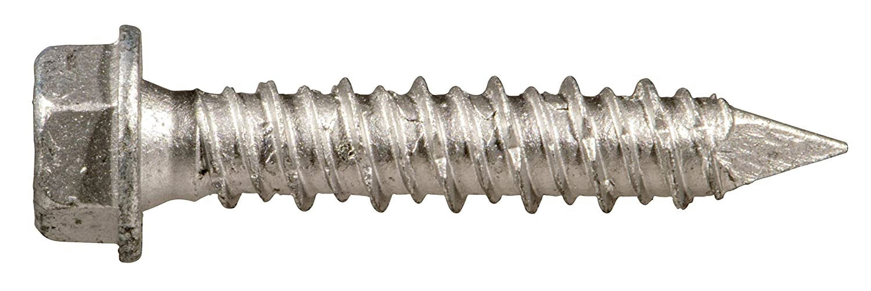 1/4" x 1-1/4" 410 Stainless Hex Washer Head Tapcon Masonry Screws (50 pcs.)