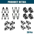 thumbnail image 6 of Retainer Fitting Fastener Clip Car Interior Trim Fit for Ford for Mazda Black 20 Pcs, 6 of 6