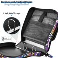 thumbnail image 4 of FORMRS Zipper Binder with Shoulder Strap 2-inch Ring 500 Sheet Capacity File Bag, Purple Wavy Plaid, 4 of 5
