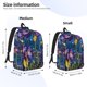 thumbnail image 2 of Disketp Cosmic Purple Irises Mochila de Lona Estampada, Mochila Escolar de Viaje Ligera para Estudiantes y Portátil-Small, 2 of 5