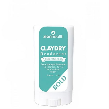 Clay Dry Bold - Eucalyptus Mint Vegan Deodorant Travel Size 0.50 oz.