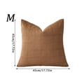 thumbnail image 3 of NovaStitch Checkered Chenille Throw Pillow Cover, Vintage Grid Textured Square Decorative Cushion Case with Hidden Zipper for Sofa Couch Bedroom Farmhouse Home Decor, 3 of 8