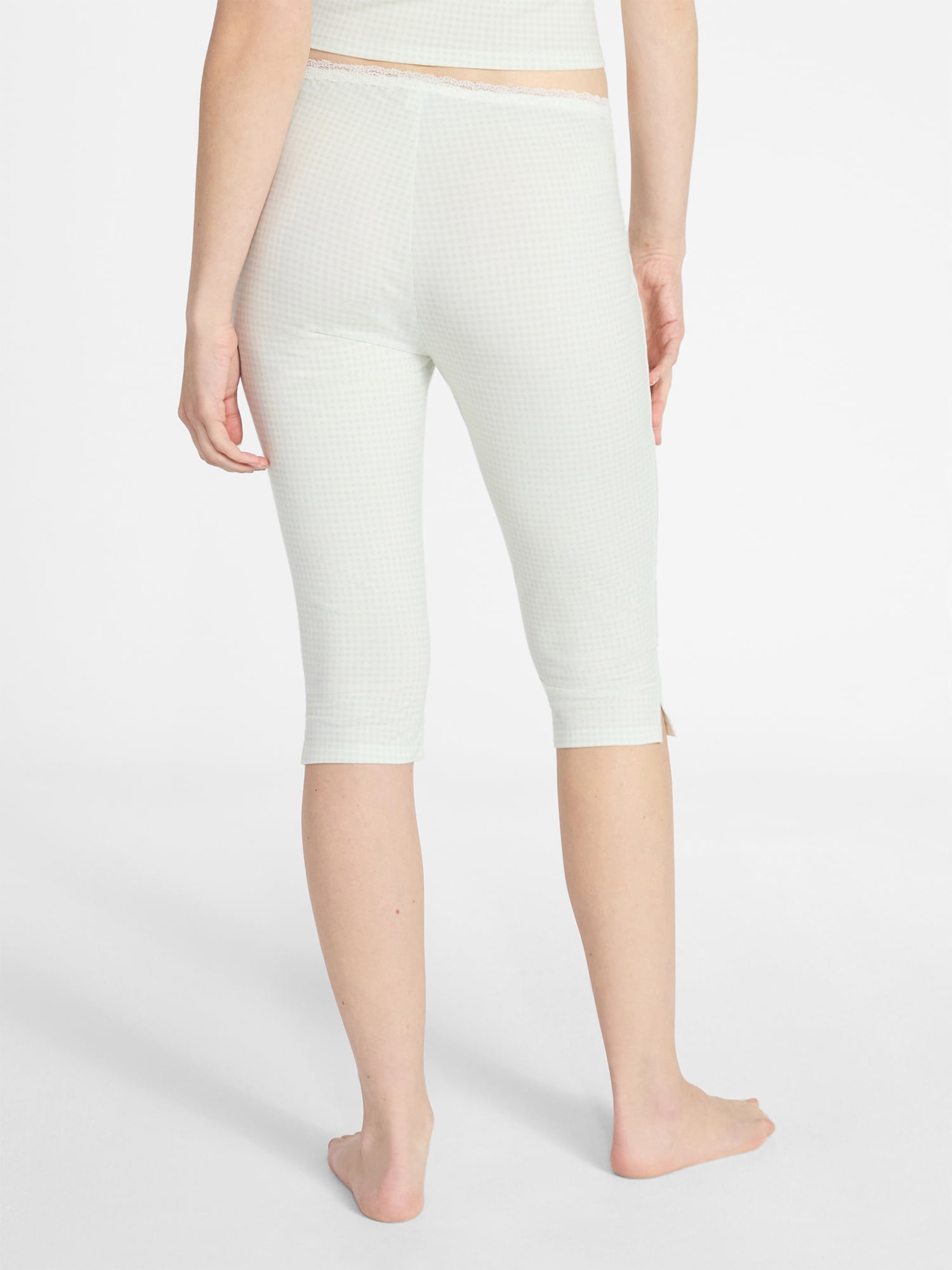 No Boundaries Single Jersey Lace Capri Sleep Pants, Women's XXS-3X