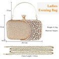 thumbnail image 2 of Womens Rhinestone Evening Bag Crystal Clutch Bag Sparkly Sequin Glitter Handbag Banquet Bag Bridal Wedding Purse, 2 of 5