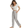 thumbnail image 4 of iniber Womens Pajama Pants with Pockets, Soft Drawstring Lounge Pants Pjs Sleep Bottoms(Plaid 09, Small), 4 of 6