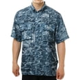 thumbnail image 1 of Aqua Design Mens Short Sleeve Fly Fishing Shirts UPF 50+: Misty Sky size 2XL, 1 of 3