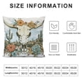 thumbnail image 6 of JRXY Retro Western Bull Skull Pillow Covers, Western Gifts for  Women, Cowgirl Gifts, Western Decor for Home, Western Room Decor, Western Throw Pillows Cases 2pcs 22x22in, 6 of 6