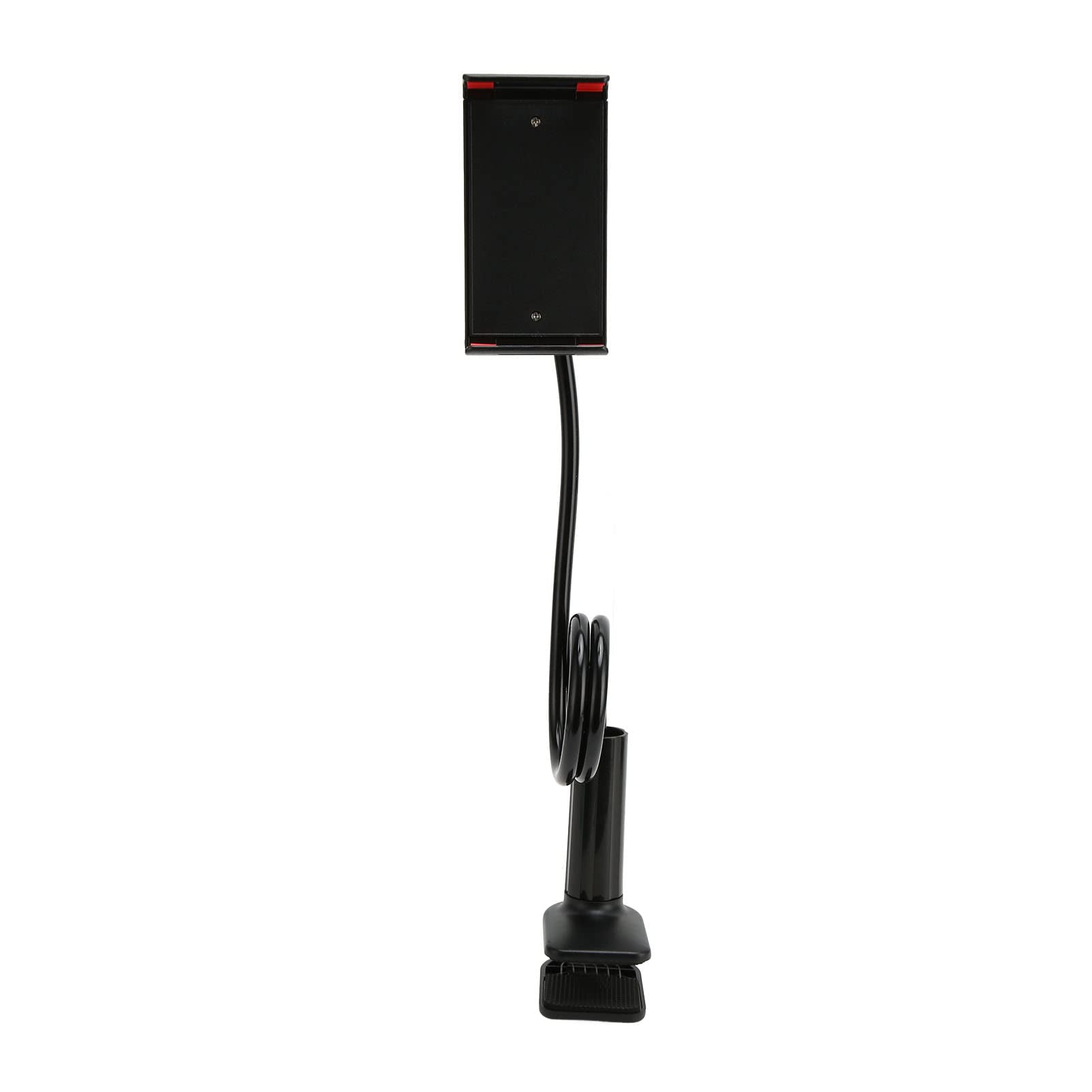 Phone Stand, Phone Holder, Flexible Gooseneck Adjustable 360-Degree Rotation Phone Clamp Stand for Wheelchair Use, Thickened Base, Black