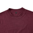 thumbnail image 4 of SWSMCLT Men's Soft Knit Pullover Sweaters Fall Work Office Business Casual Long Sleeve Knitted Sweatshirt Lightweight Slim Fit Sweater Dressy Knitwear Cozy Crewneck Warm Winter Burgundy Medium, 4 of 5