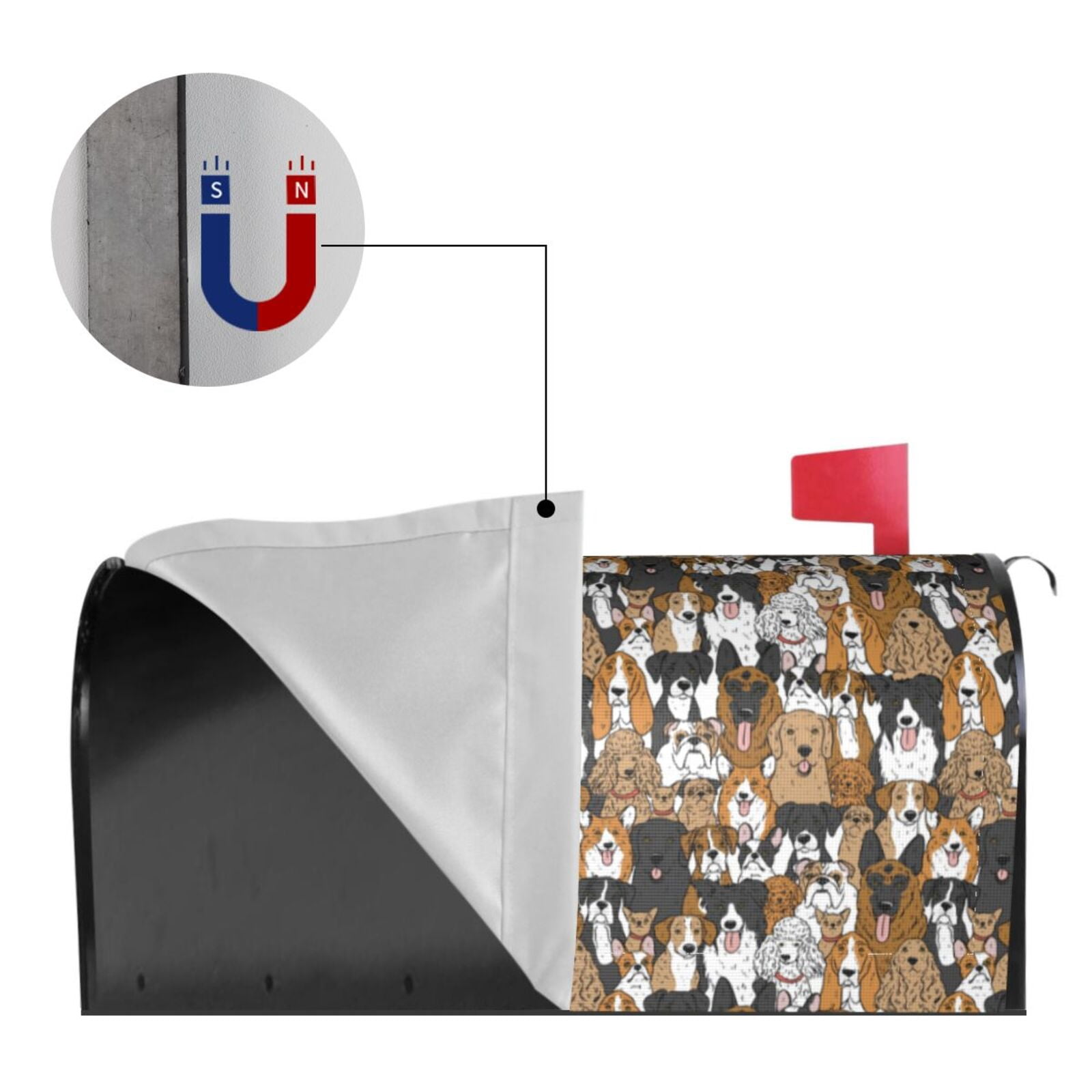 Kdxio Magnetic Mailbox Cover 21x18 in Mailbox Cover Outdoor Decoration Holiday Mailbox Covers for Home Garden Yard-21x18 in