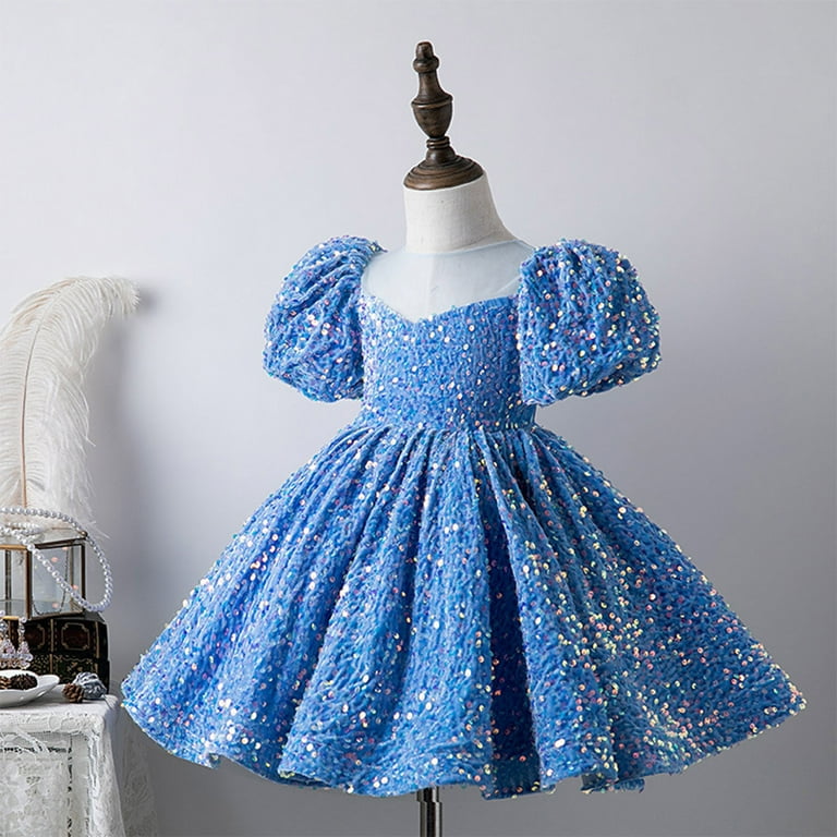 Girls' Dresses Kids Cute Sequin Glitter Party Carnival Gown Princess Formal  Dress Girls Holiday Dress BU1 9 Years-11 Years - Walmart.com