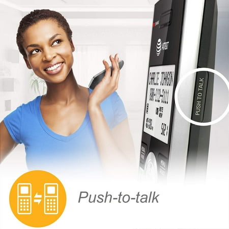 AT&T - CL82407 DECT 6.0 Expandable Cordless Phone System with Digital Answering System and Smart Call Blocker - Silver/black