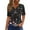 Black 01, variant on Women's T-Shirts Plus Size V-Neck Button Printed Short Sleeve Dressy Tunic Tops Summer Casual Tee T-Shirts Khaki 3XL