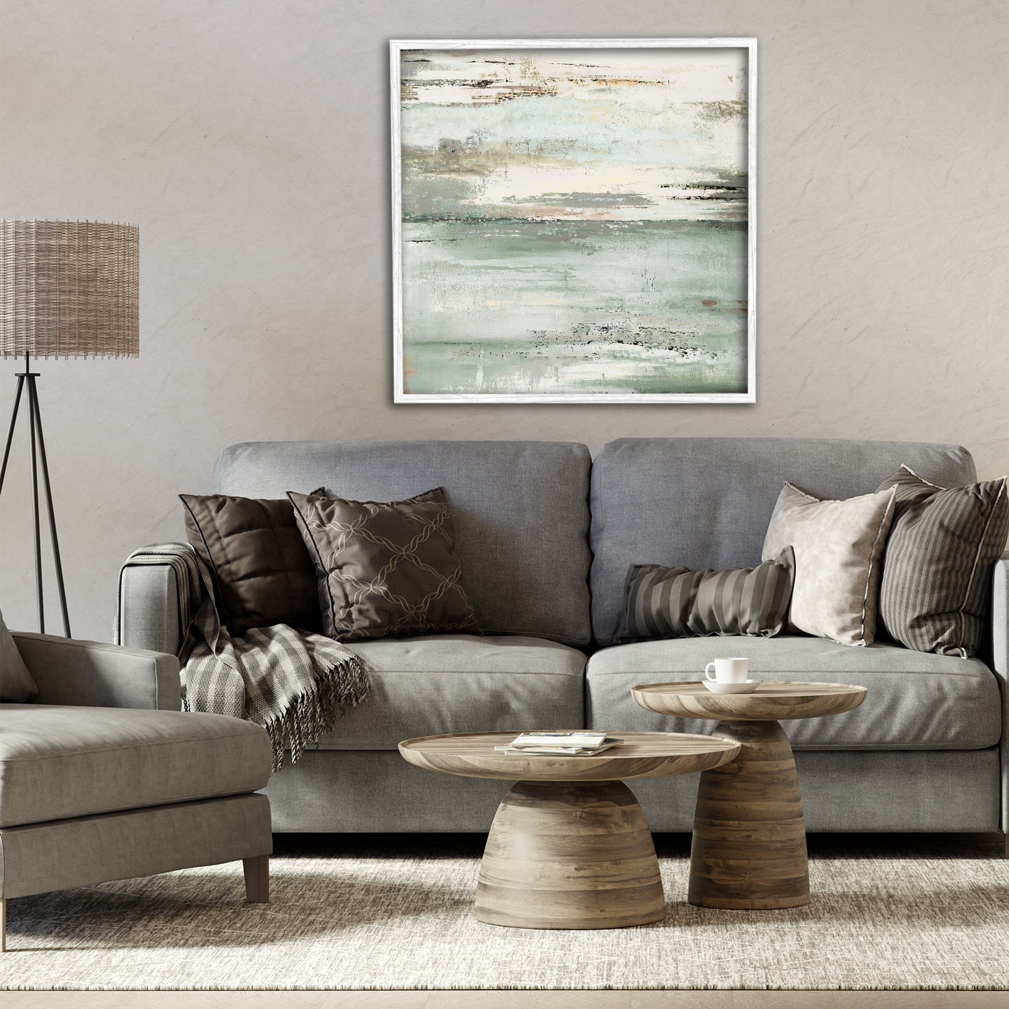 Stupell Industries The Seafoam Ones Abstract White Framed Giclee Art, design by Patricia Pinto