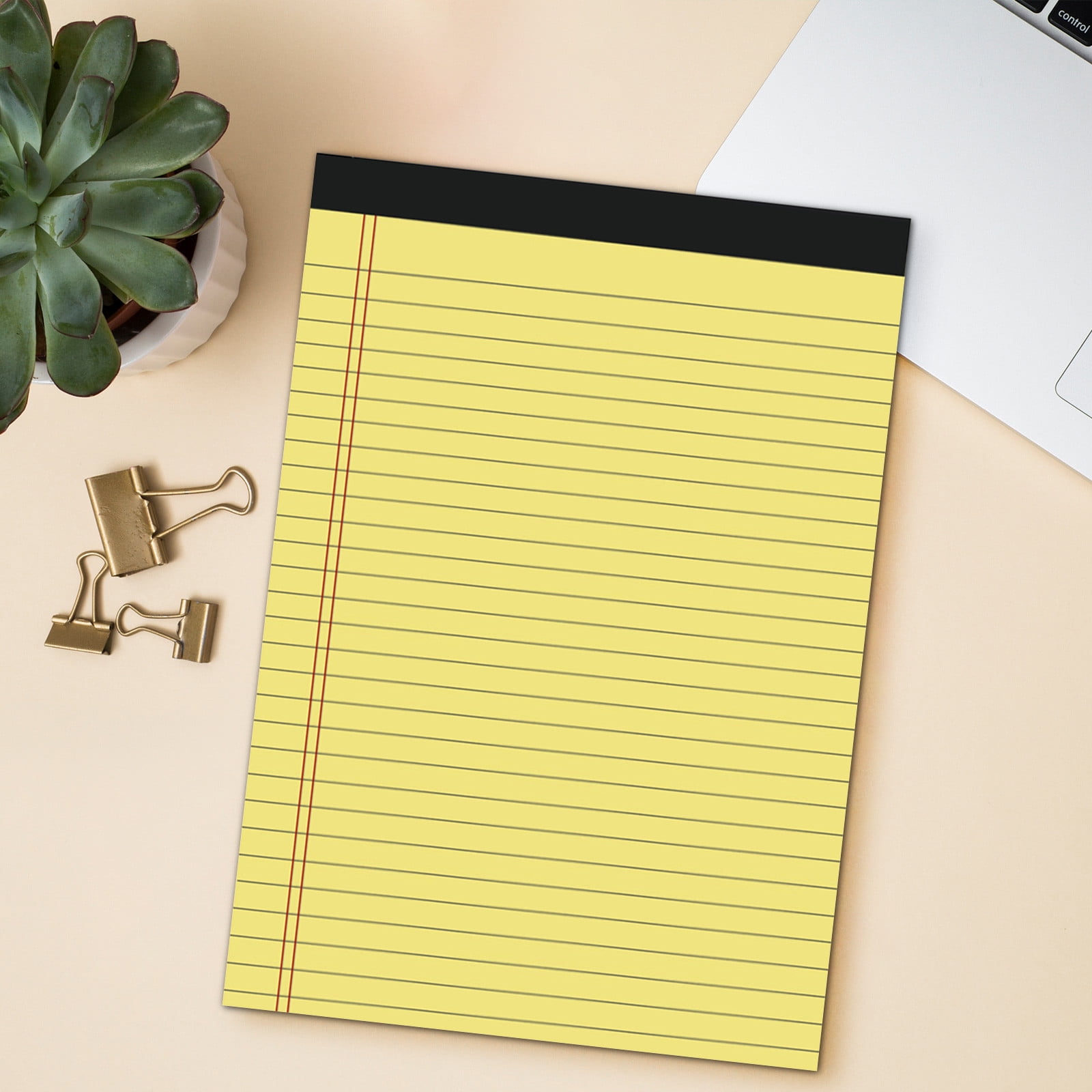 5pcs A4 Small Legal Pads Colored Note Pads Paper College Ruled Notepad Clear Print Writing Pads Legal Pads Perforated Narrow Ruled Pads of Paper (Multi-color) B