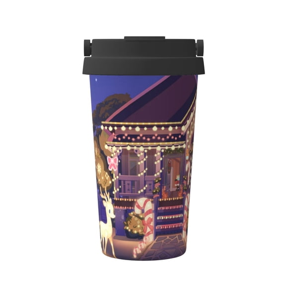 Saiise Bluey Print Travel Coffee Mug 16oz,Insulated Coffee Mug to Go,Reusable Coffee Travel Mug with Seal Lid,Vacuum Stainless Steel Coffee Cups for Hot/Ice Coffee Tea