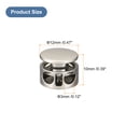 thumbnail image 2 of 12pcs Metal Cord Locks Double Hole Spring Stopper Fastener Slider Toggles End for Drawstrings Pearl Nickel, 2 of 5