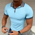 thumbnail image 2 of WREESH Men's Henley Shirt with Lapel Button & Short Sleeve - Lightweight Stretch Casual T-Shirt for Summer, Beach, Sports, Daily Outfits, 2 of 9