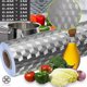 thumbnail image 1 of Pegatinas de papel de aluminio Luxtrada para cocina, impermeables, a prueba de aceite y antigrasa, para encimeras, decoración de pared, autoadhesivas, para salpicadero de cocina, papel tapiz y estufa., 1 of 8