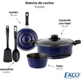 thumbnail image 2 of Batería de Cocina con Antiadherente 6 Piezas de Aluminio - Color Azul, 2 of 16