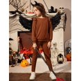 thumbnail image 5 of Arshiner Toddler Girls 2 Piece Fall Outfits Ruffle Trim Long Sleeve Pullover Sweatshirts and Pants, 5 of 5