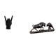 thumbnail image 1 of Estatua de toro con gesto de mano de roca, artesanía con señal de mano, escultura creativa de oso y toro, escultura de para apartamento, dormitor, 1 of 8