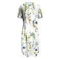 thumbnail image 4 of Robes Soleil Femmes Été Décontracté Manches Courtes Tunique Chemise Midi Robes d'Été pour Femmes Imprimé Marguerites Robe Grande Taille pour Femmes Col Robe de Collation des Grades, 4 of 5