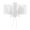 thumbnail image 4 of Tanghaowl Women 's Corset Belt Tops Lace Up Waist Belt Strapless Underbust Corset Bustier Sheer Mesh Cincher Wide Belt String Belts for Men, 4 of 6