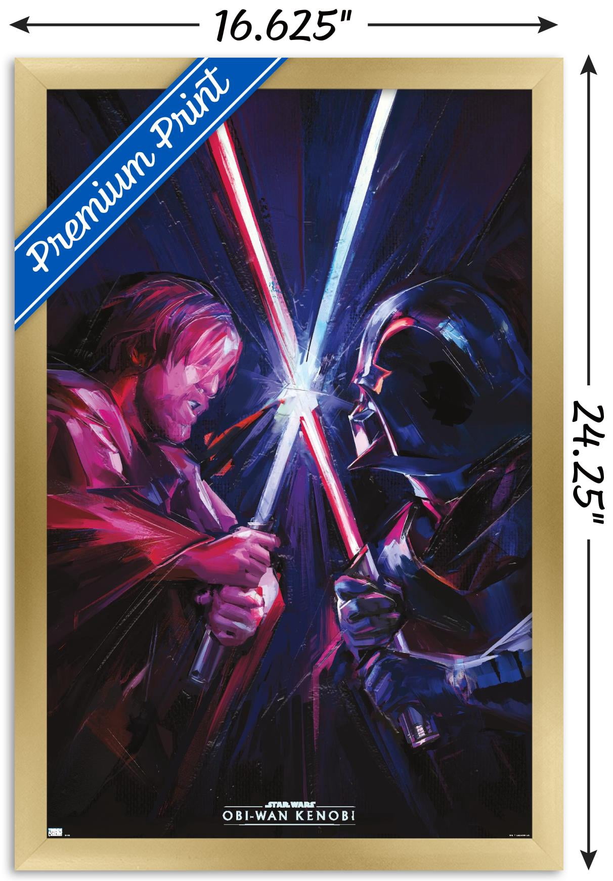 Star Wars: Obi-Wan Kenobi - Duel Wall Poster, 14.725" x 22.375" Framed