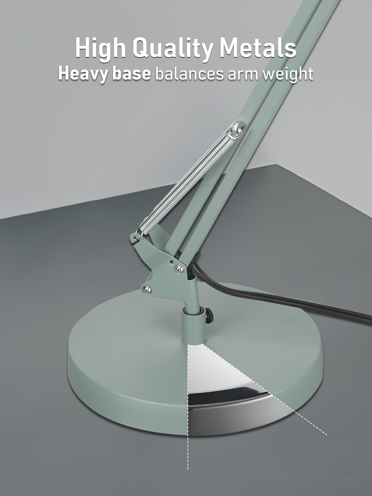 2 Pack Adjustable Metal Table Lamp, Large Size Max Height 29.7", E26 Base, Swing Arm Desk Light with Wooden Accent, Dark Green