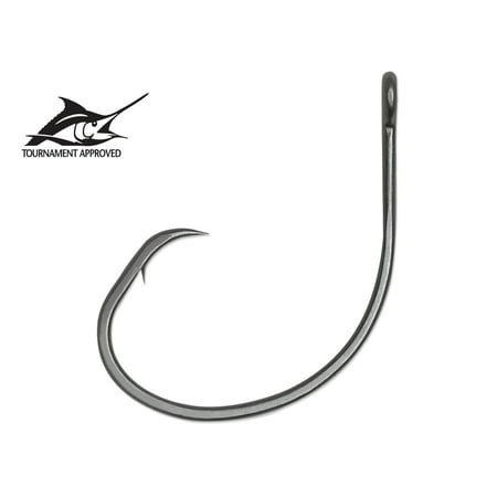 UPC: 0043193660132 | VMC Tournament Circle Fishing Hooks – Model 7385 – Black Nickel – 6/0 – 50 Hooks