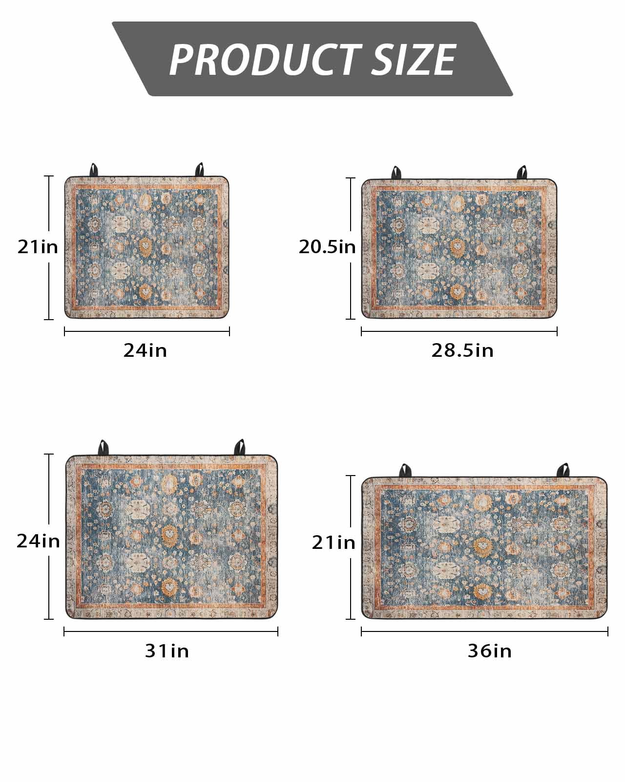Stove Top Covers for Electric Stove, Blue Beige Vintage Glass Stovetop Cover Protector, Modern Geometric Abstract Art Ethnic Induction Cooktop Protector Oven Mat for Kitchen Countertop 24"x21"