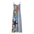 thumbnail image 4 of SMihono Robe Maxi Bohème d'Été pour Femmes Grande Taille Robe d'Été Décontractée Sans Manches pour Femmes Robe Ample à Bretelles Rondes Robe de Plage Robes Maxi Bohèmes Robe Évasée de Plage, 4 of 5