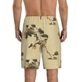 thumbnail image 3 of Easygdp Vintage Bird Men's Short Pajama Pants, Sleep Shorts, Household Pants, Casual Pants with Pockets - X-Large, 3 of 9