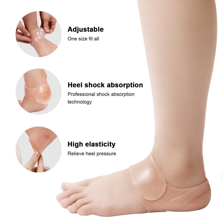 Cheap 1 Pair Silicone Feet Heel Protective Insoles Heel Cushions Protectors  Plantar Fasciitis Heel Pads